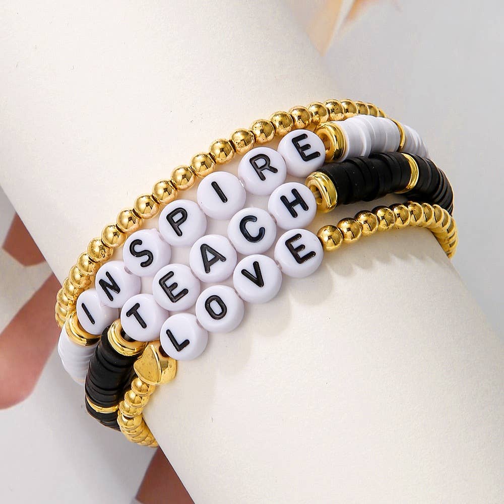 Teacher Inspired Stackable Bracelets for Teachers/ Educators