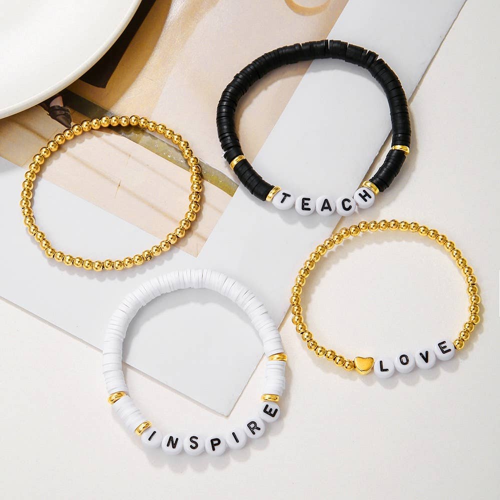 Teacher Inspired Stackable Bracelets for Teachers/ Educators