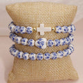 Chinoiserie Cross Bracelet Stack