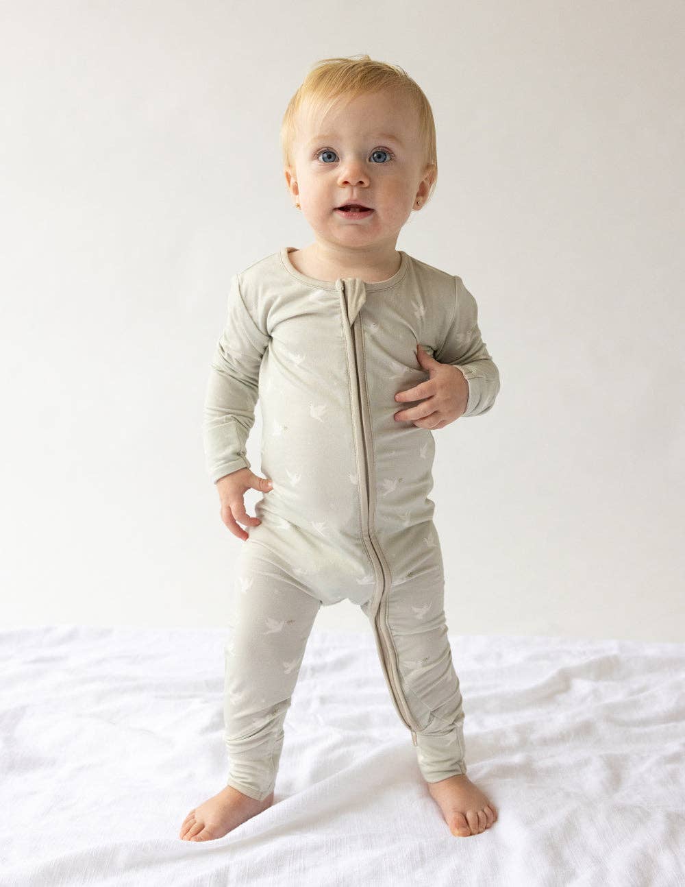 Peace Bamboo Convertible Footed Onesie