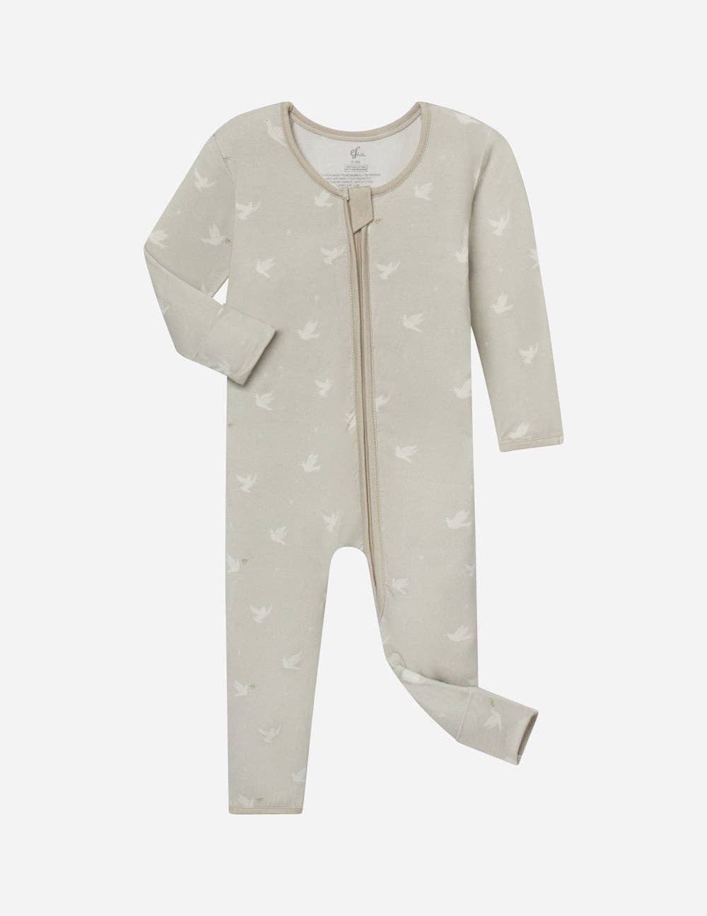 Peace Bamboo Convertible Footed Onesie