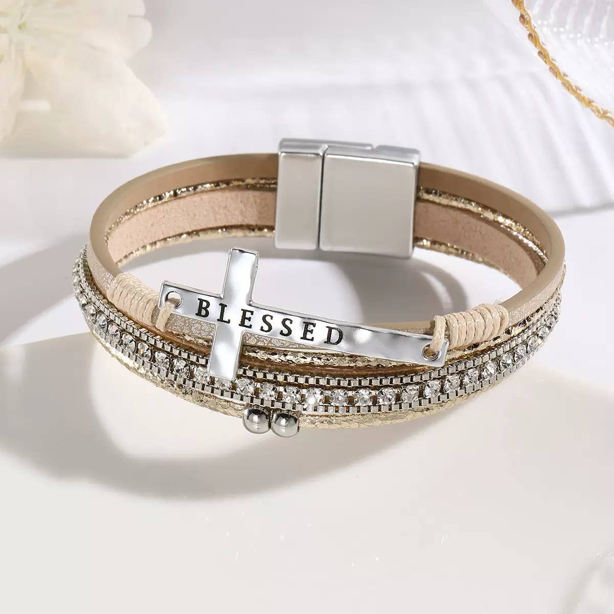 Cute Magnetic Cross Bracelet for Women 