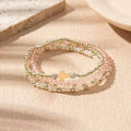 Cute Stackable Cross Bracelets for Women - Pink
