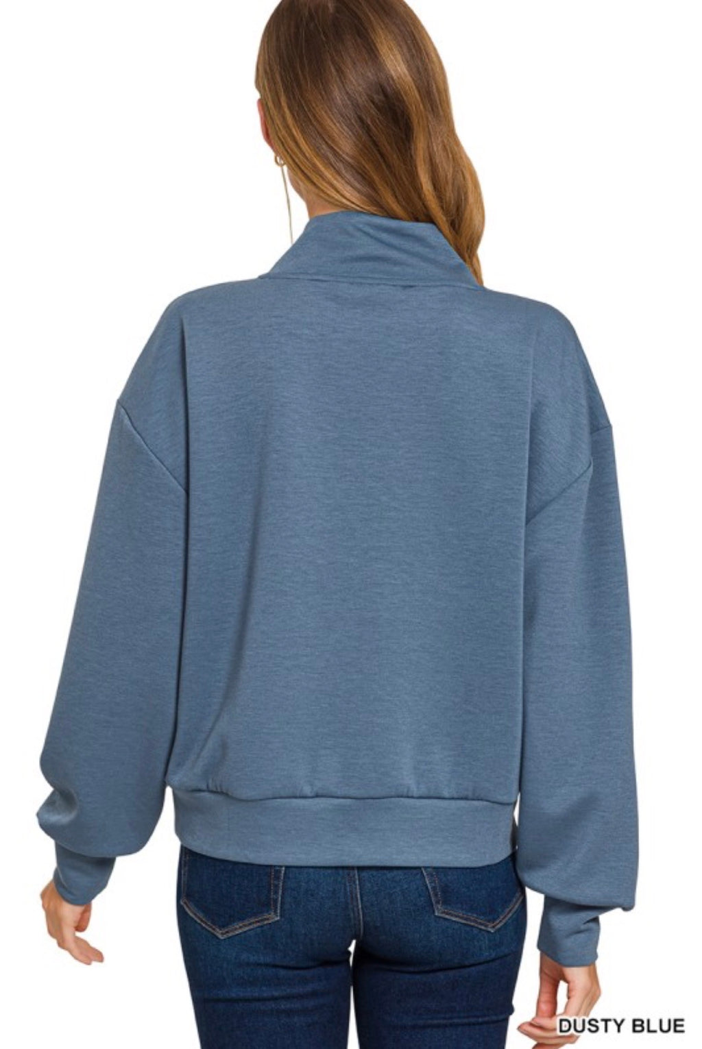 Zenana Scuba Half Zip Pullover