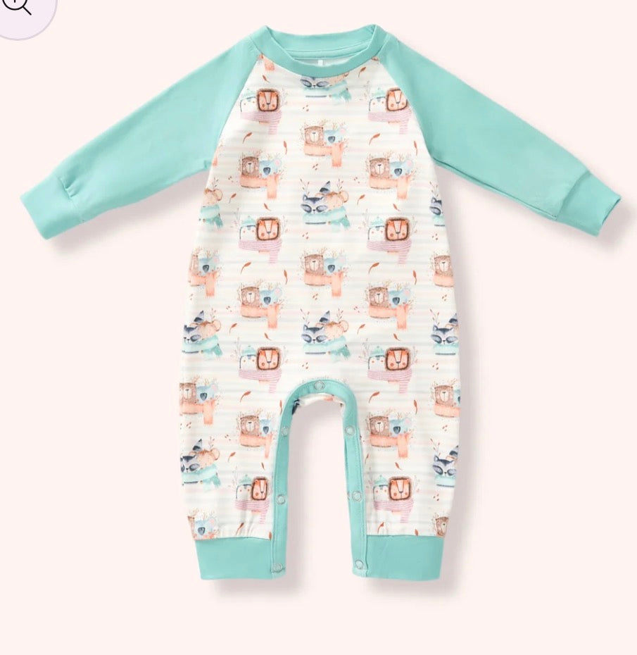Pete+Lucy Cozy Critters BOY Romper
