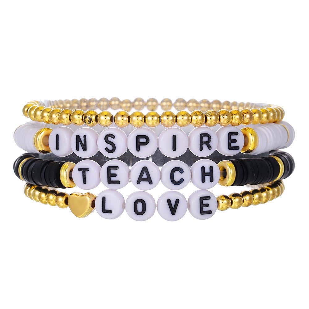 Teacher Inspired Stackable Bracelets for Teachers/ Educators